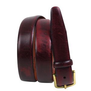 Men's Wearhouse REDDISH BROWN LEATHER 1 1/8"Wd CASUAL DRESS MENS BELT 40/100(90D